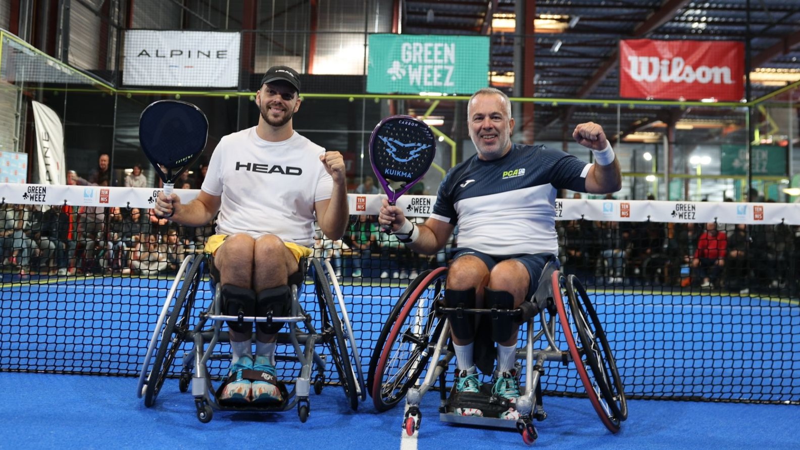 Dorian Navarro et Nicolas Vanlerberghe, les nouveaux champions de France de padel-fauteuil