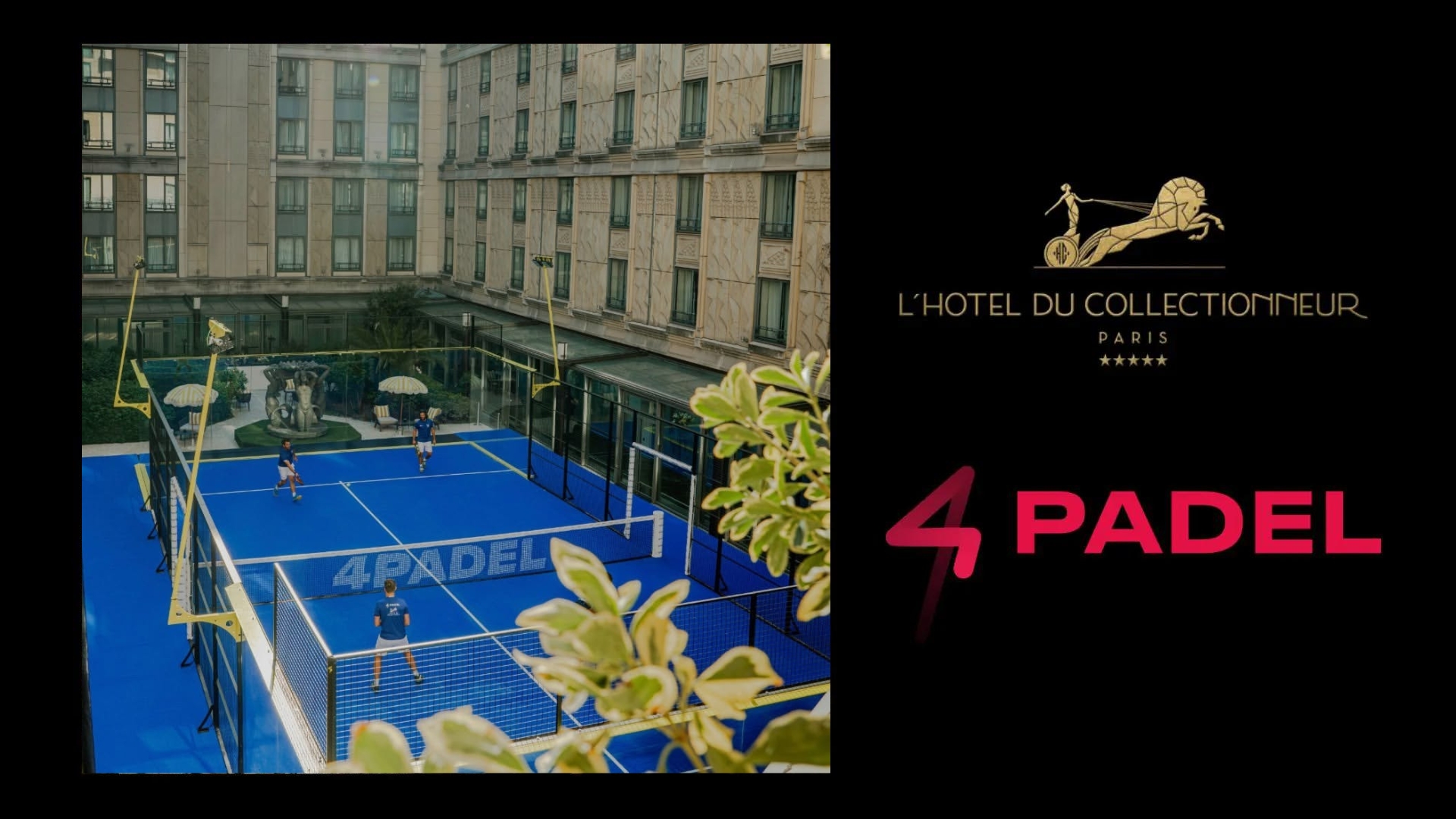 La piste de padel installée dans un hôtel de luxe parisien connaît un véritable succès