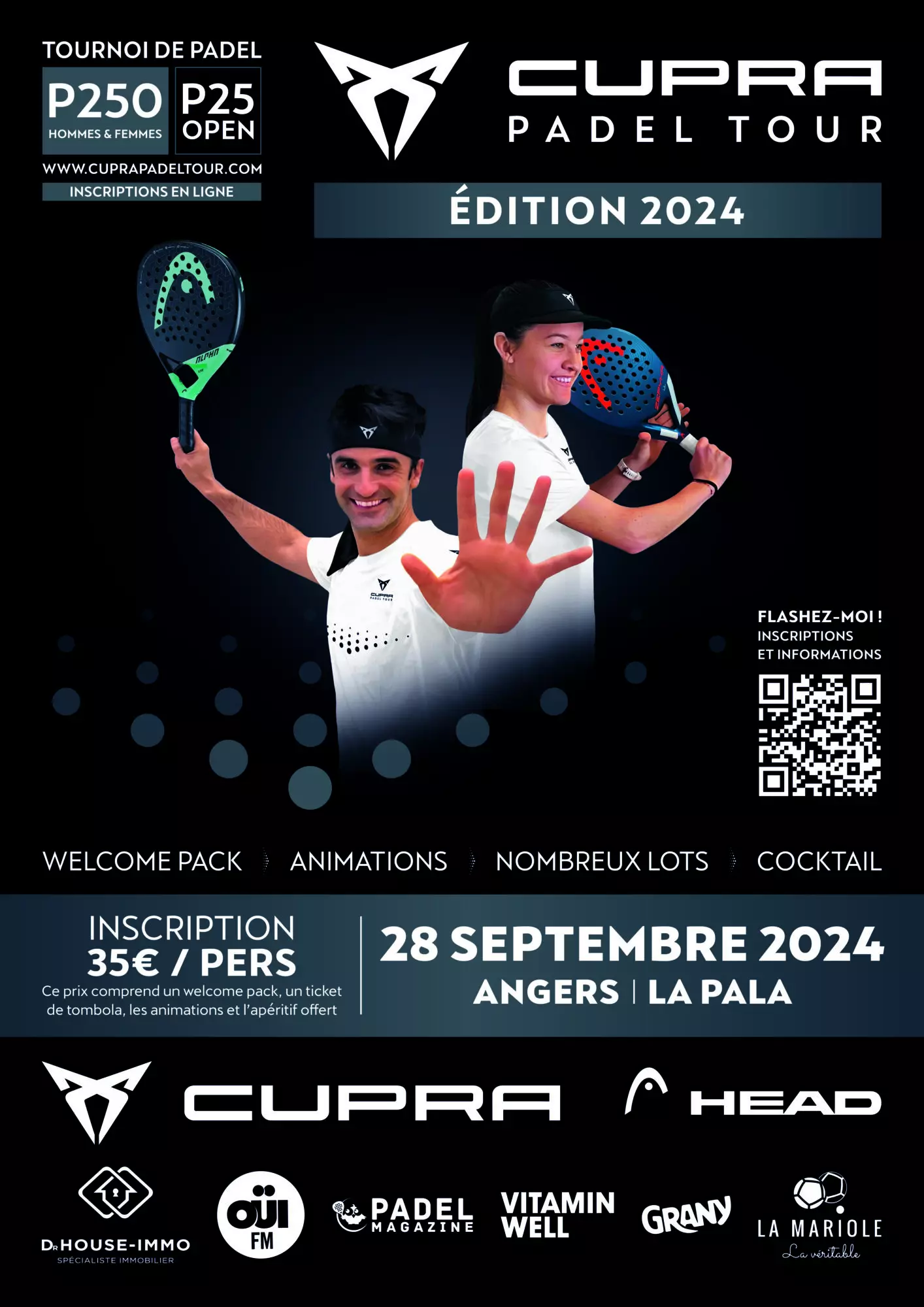 Angers accueille la 11e étape du CUPRA PADEL TOUR à La Pala !