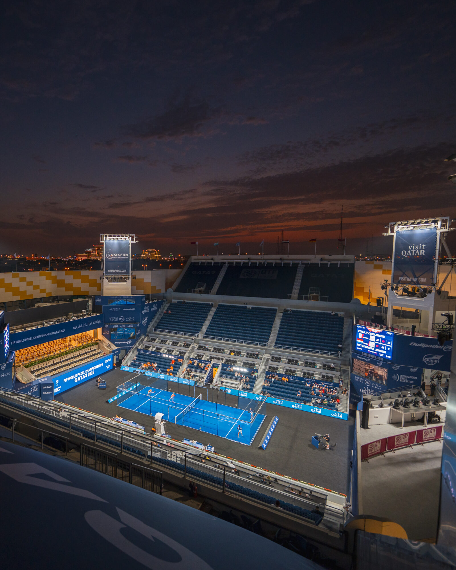 FIP World Padel Championships Qatar 2024 piste centrale