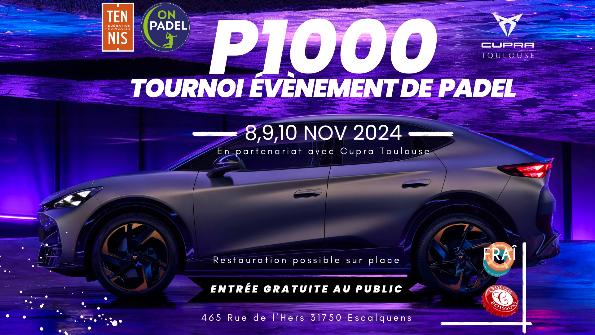 Où voir le premier P1000 de Padel On Toulouse ?