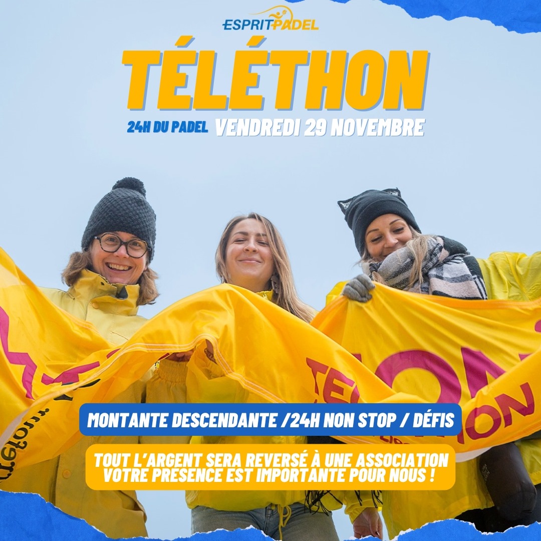 24H de Padel pour le Téléthon les 29 et 30 novembre