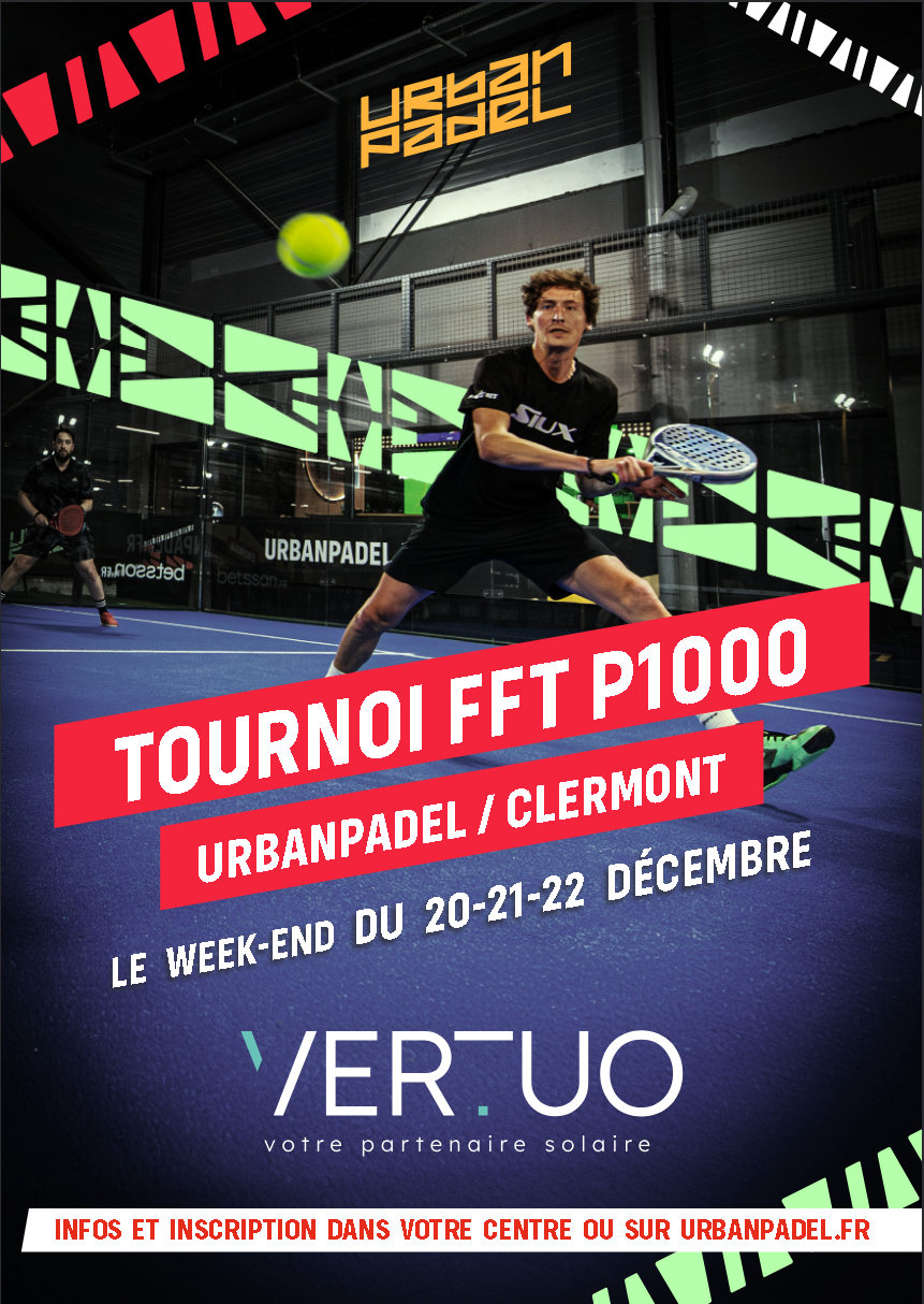 Tournoi FFT P1000 Urbanpadel Clermont-Ferrand