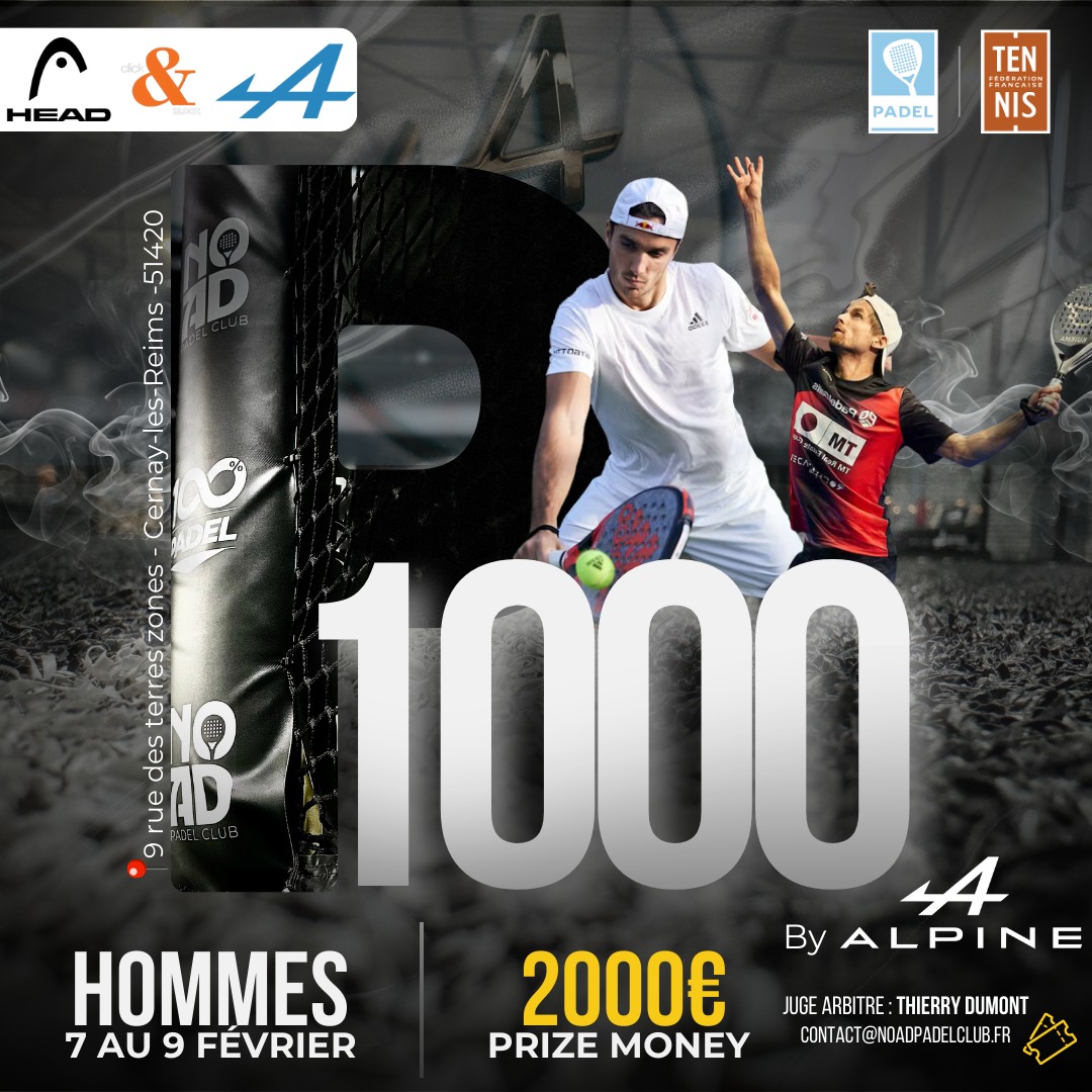 P1000 NO AD PADEL CLUB : Des débuts prometteurs !