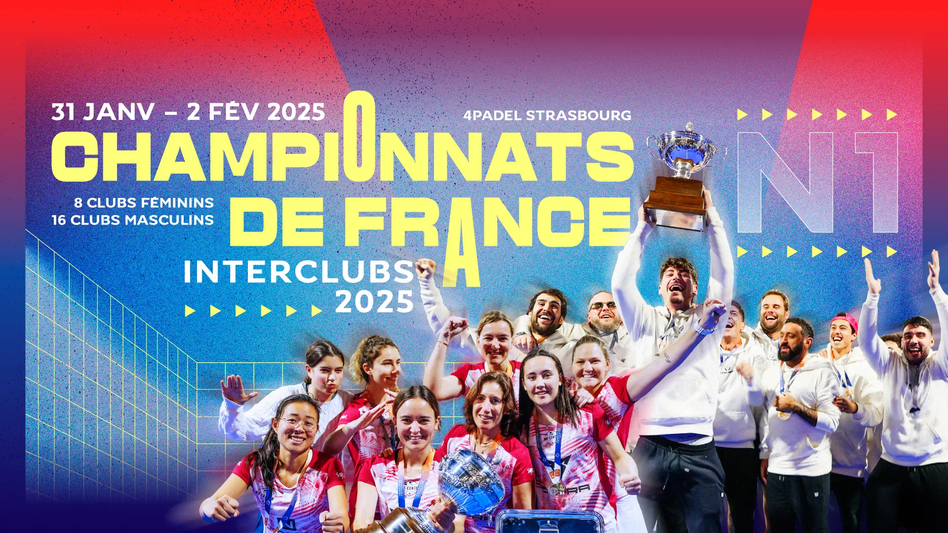 Les listes des équipes Dames et Messieurs pour les Interclubs Nationale 1 2025