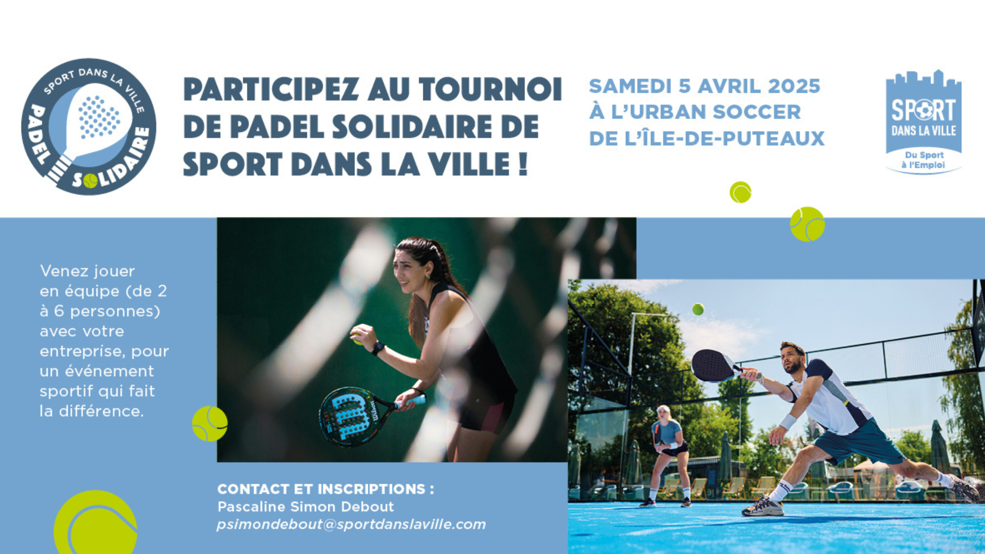 Jouer au padel pour changer des vies : l’événement solidaire de Sport dans la Ville