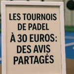 Les tournois de padel à 30€ : une bonne affaire ou une dérive ?