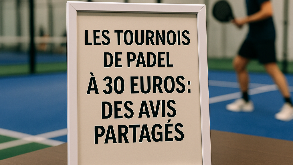 Les tournois de padel à 30€ : une bonne affaire ou une dérive ?