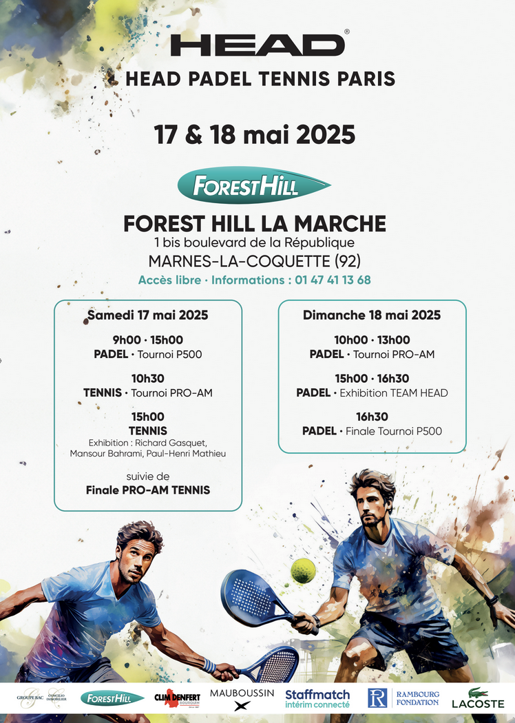 Le Head Padel Tennis Paris 2025 : un rendez-vous inédit entre tennis et padel à Marnes-la-Coquette | Padel Magazine Le Head Padel Tennis Paris 2025 : un rendez-vous inédit entre tennis et padel à Marnes-la-Coquette