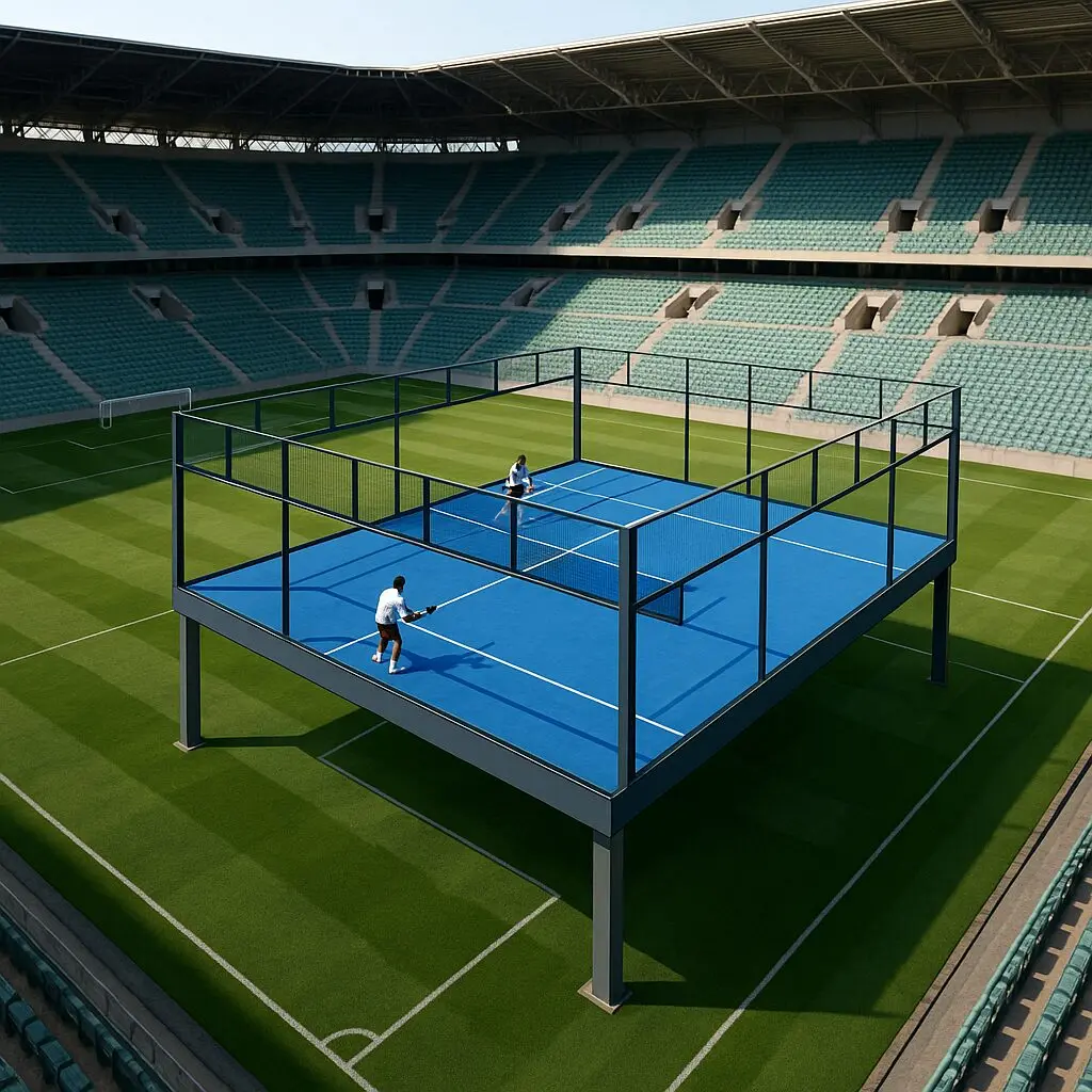 Il padel vola in cielo con i campi mezzanini | Padel Magazine Il padel raggiunge i vertici con i campi mezzanini