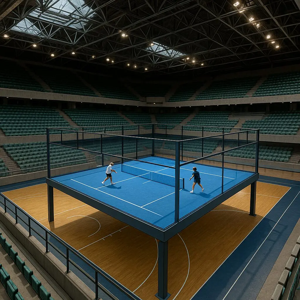 Il padel vola in cielo con i campi mezzanini | Padel Magazine Il padel raggiunge i vertici con i campi mezzanini