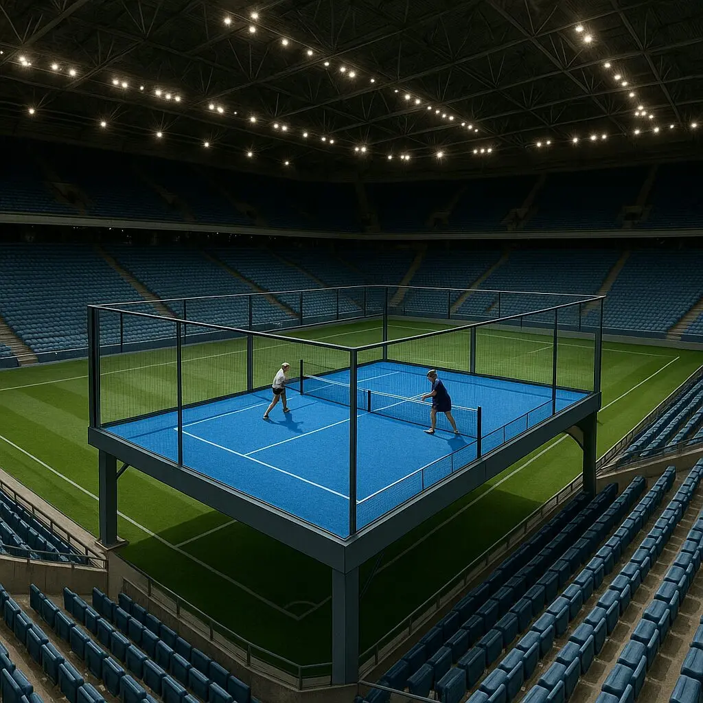 Il padel vola in cielo con i campi mezzanini | Padel Magazine Il padel raggiunge i vertici con i campi mezzanini