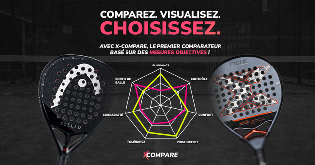 X-Compare : "Un comparateur de raquettes de padel 100 % objectif"