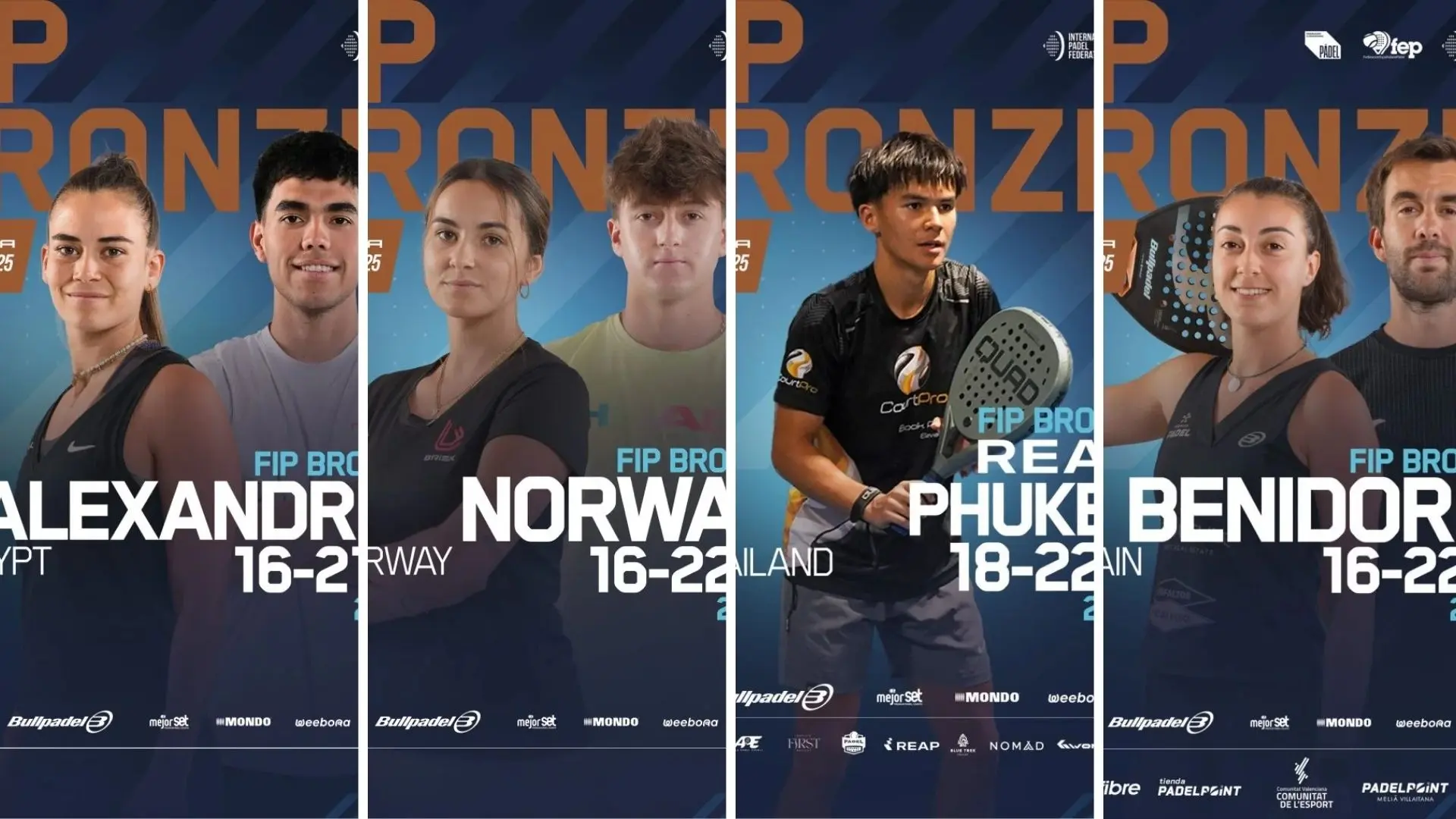 FIP Tour - Les français en action à Benidorm, Phuket, Drammen et Alexandrie cette semaine