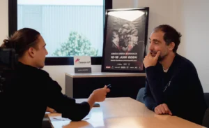 Entrevista a Sebastion Cornet en Esprit Padel en Saint Priest para el lanzamiento de SPASH
