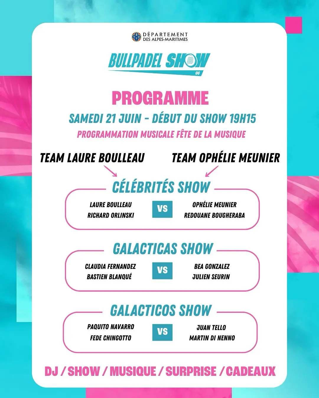 Programma Bullpadel Giorno 2 dello spettacolo | Padel Magazine Programma Bullpadel Giorno 2 dello spettacolo
