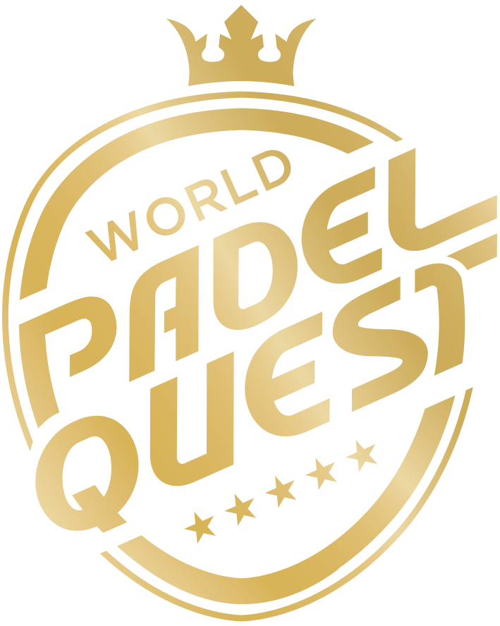 LOGO ŚWIAT PADEL QUEST V2 ZŁOTO