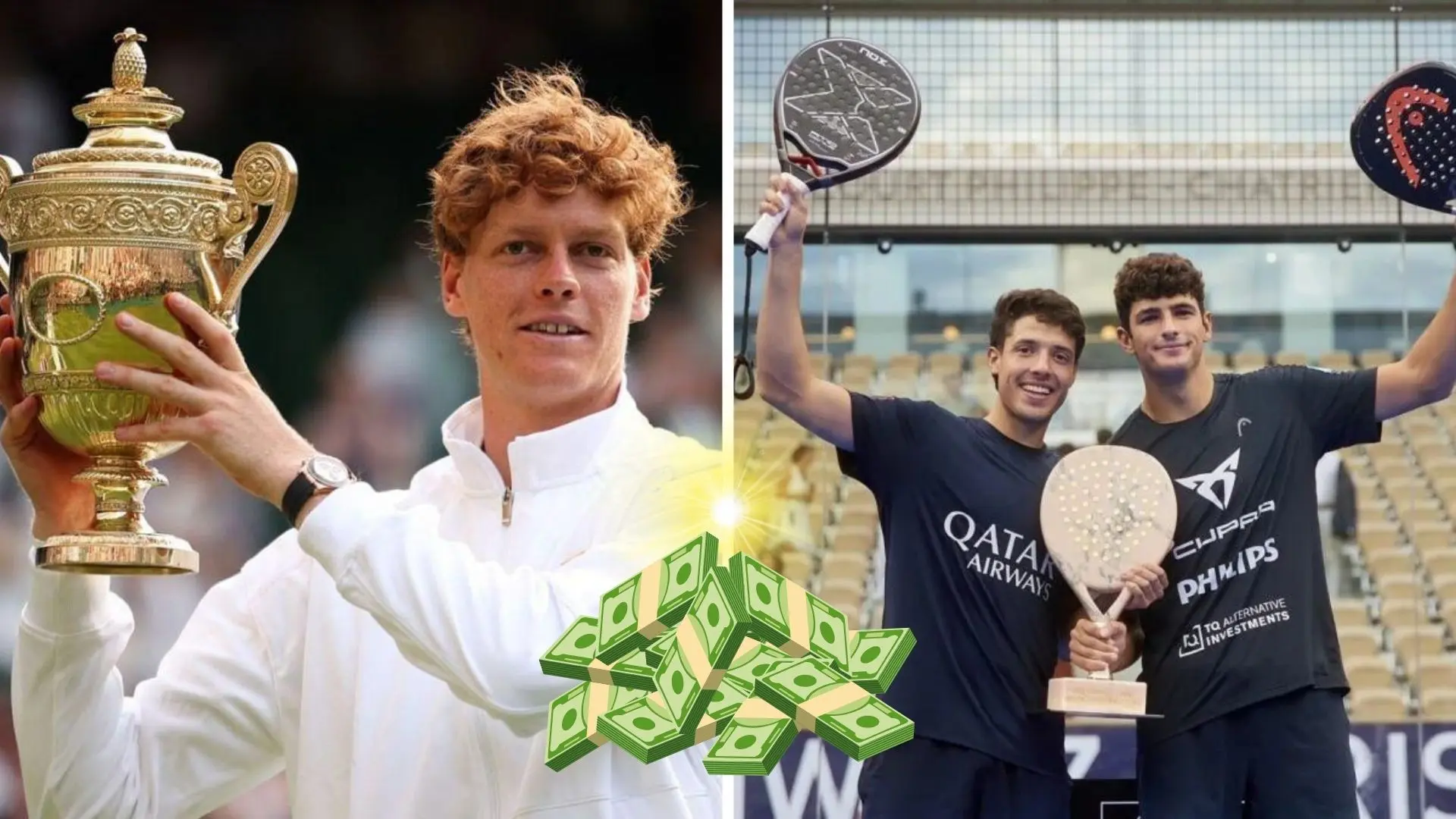 Prize money tennis vs Padel