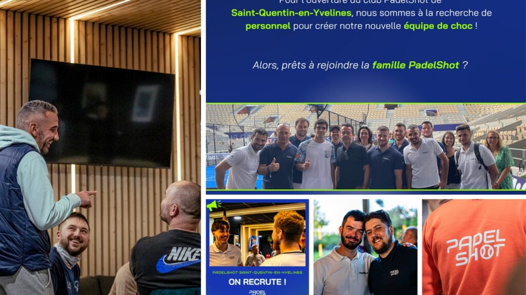 PadelShot recrute pour l’ouverture de son nouveau club à Saint-Quentin-en-Yvelines