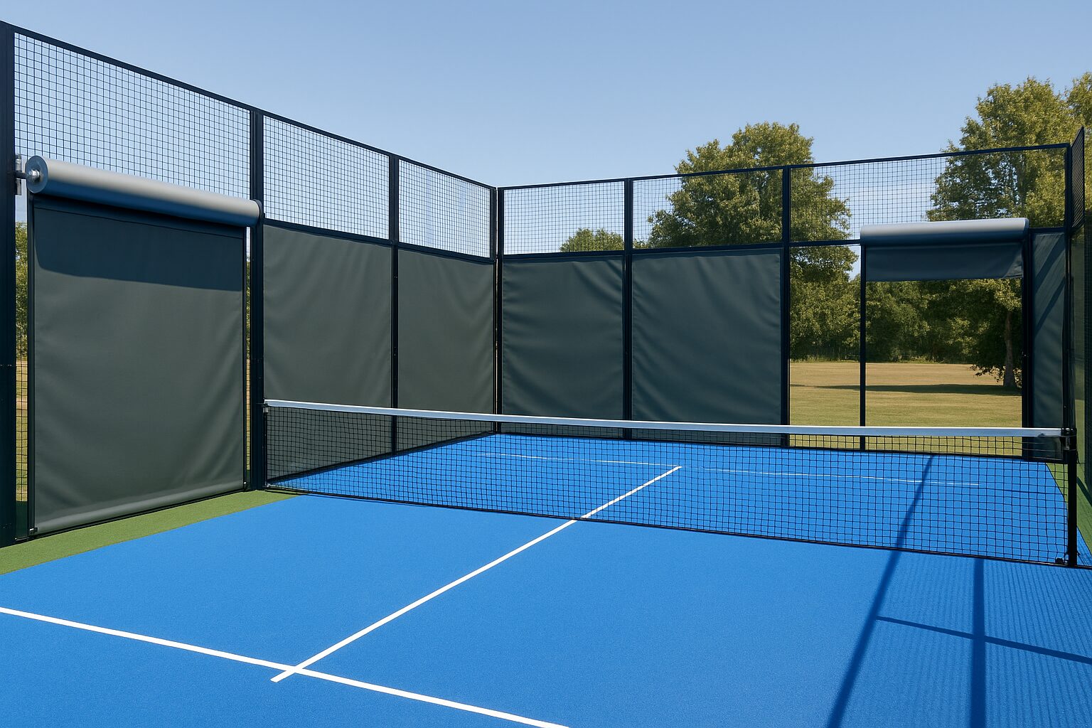 Bâches enroulables acoustiques : une solution modulable pour limiter le bruit des terrains de padel | Padel Magazine Bâches enroulables acoustiques : une solution modulable pour limiter le bruit des terrains de padel