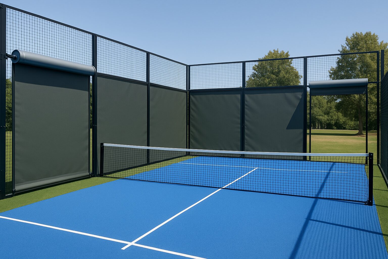 Bâches enroulables acoustiques : une solution modulable pour limiter le bruit des terrains de padel | Padel Magazine Bâches enroulables acoustiques : une solution modulable pour limiter le bruit des terrains de padel