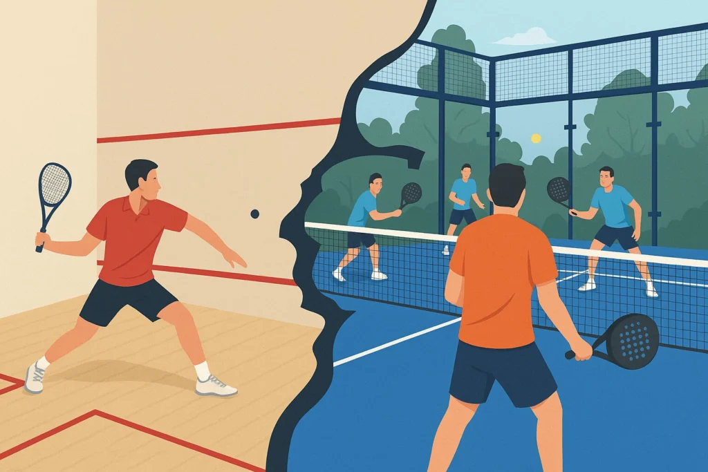 Le padel grignote du terrain : en Irlande comme en France, le squash recule