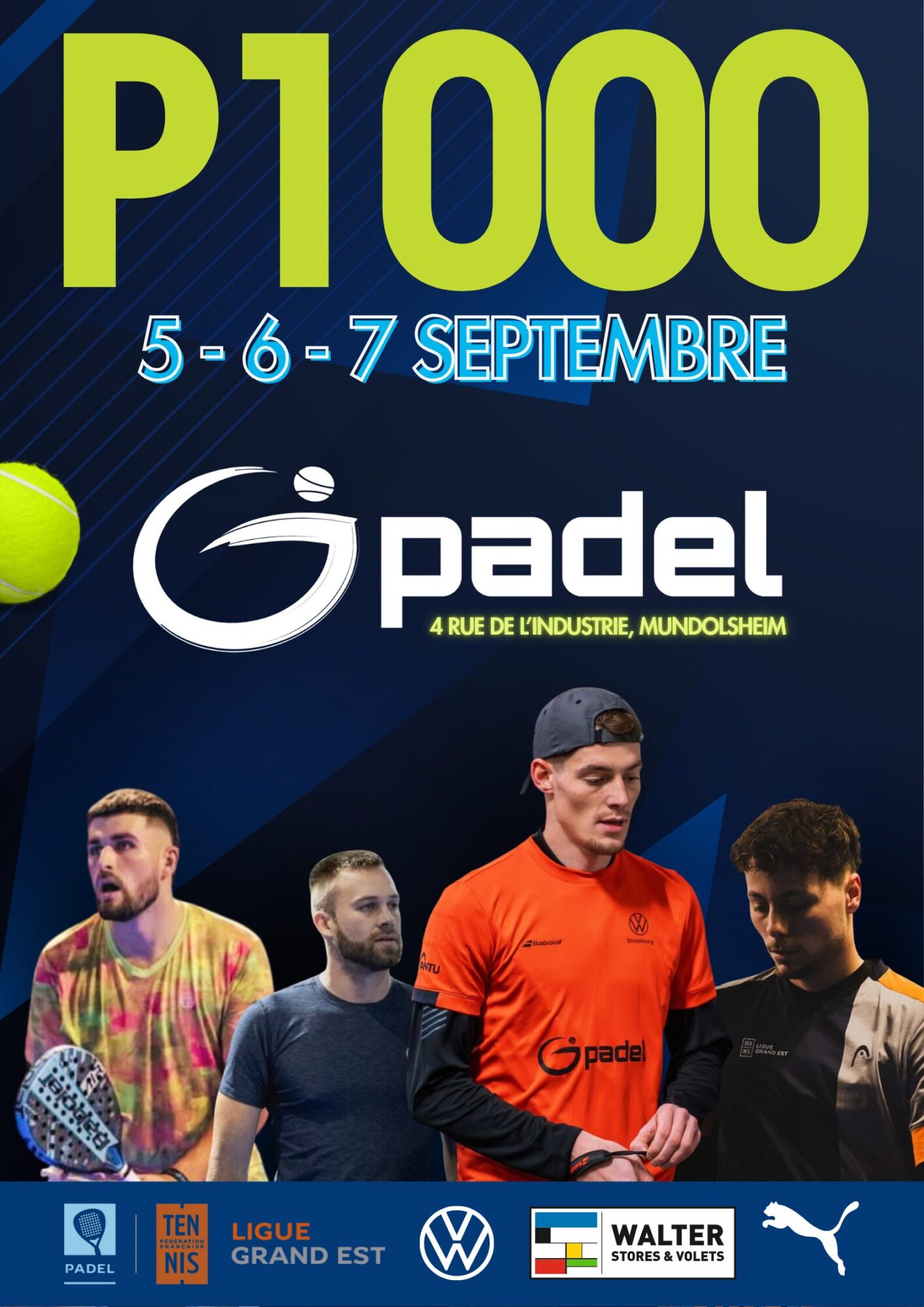 affiche tournoi P1000 | Padel Magazine