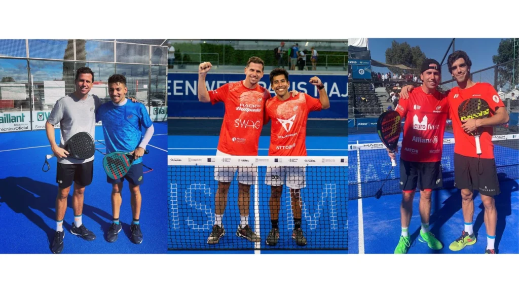 visuel paquito navarro coéquipiers | Padel Magazine Paquito avec Chingotto, avec Di Nenno et Juan Lebrón