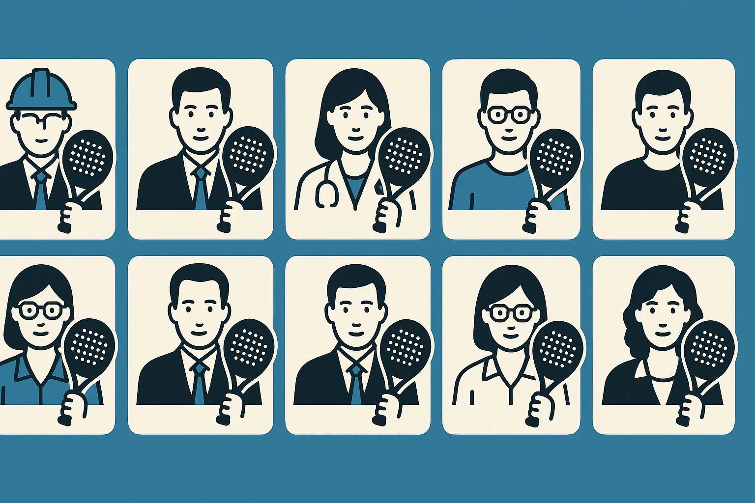 10 Berufe, in denen Padel bei den Arbeitnehmern besonders beliebt ist