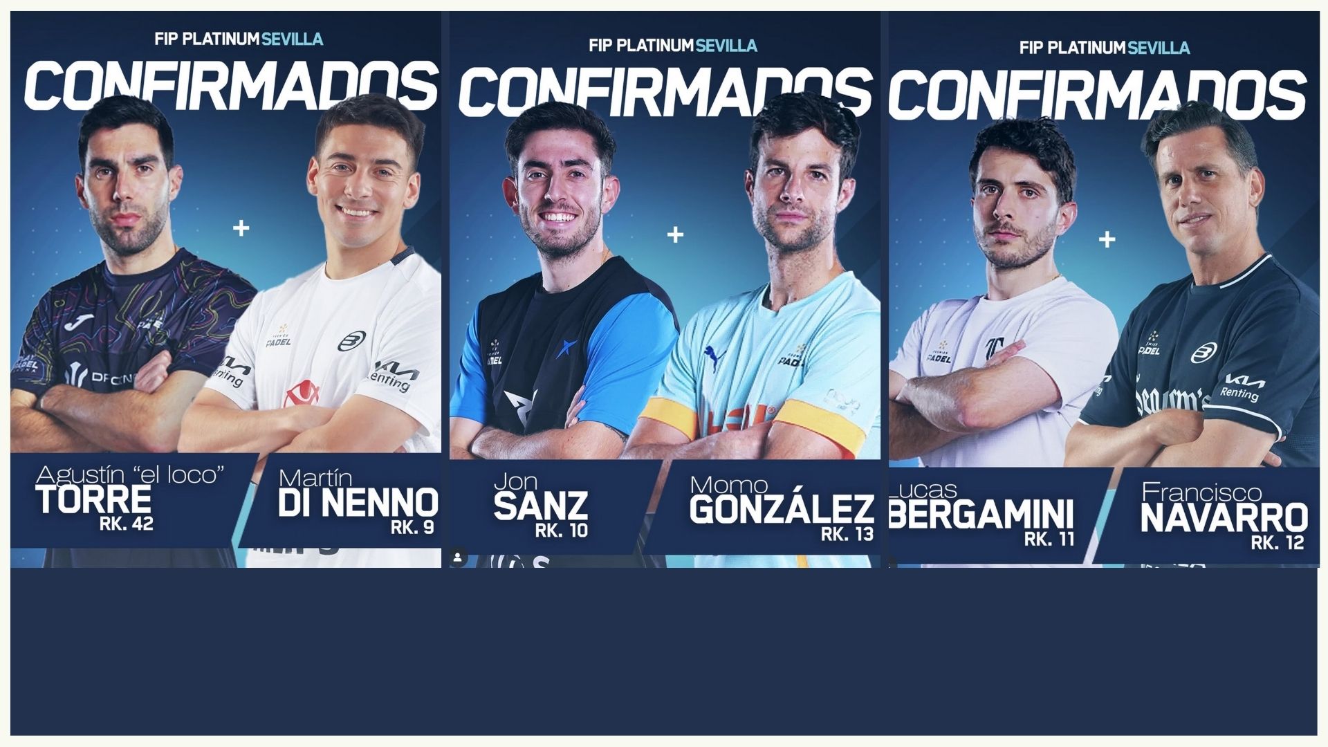 FIP Platinum Sevilla : Top départ du tableau principal avec du Di Nenno / Torre ou encore du Momo / Sanz au menu !