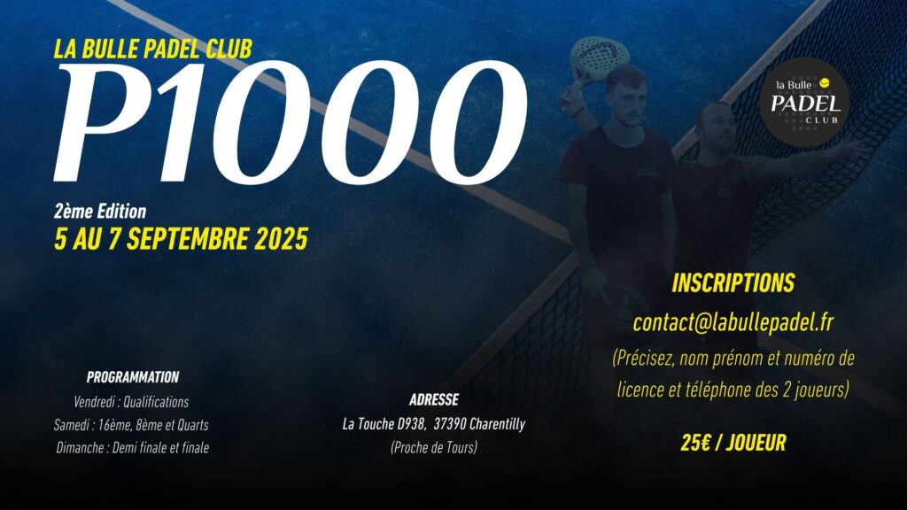 Qui pour faire tomber les favoris Garcia et Coulombeau au P1000 Bulle Padel Club ?