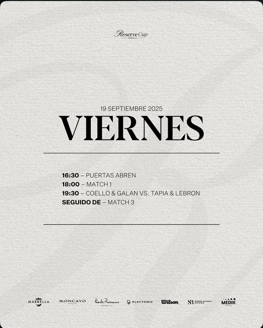 Coello, Tapia, Lebrón, Galán… the stars of padel compete in the Reserve Cup | Padel Magazine Coello, Tapia, Lebrón, Galán… the stars of padel compete in the Reserve Cup