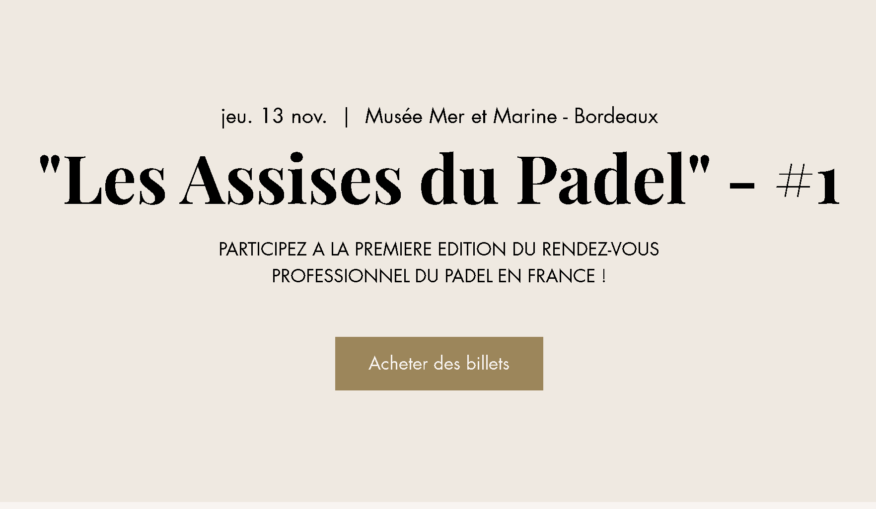 Bordeaux accueillera la première édition des Assises du Padel