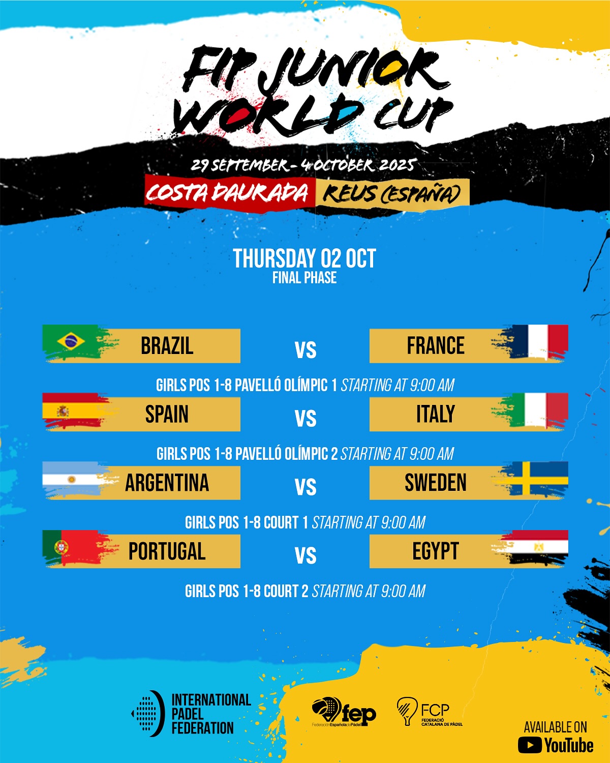 programmation mondiaux juniors