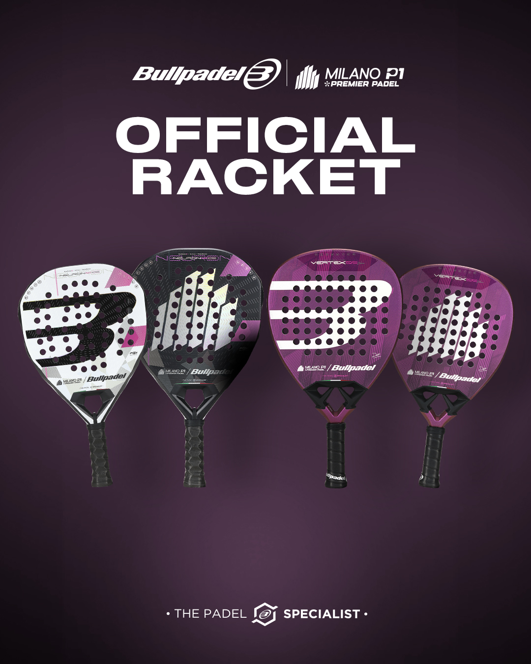 Bullpadel dévoile ses raquettes en édition spéciale pour le Milano Premier Padel P1