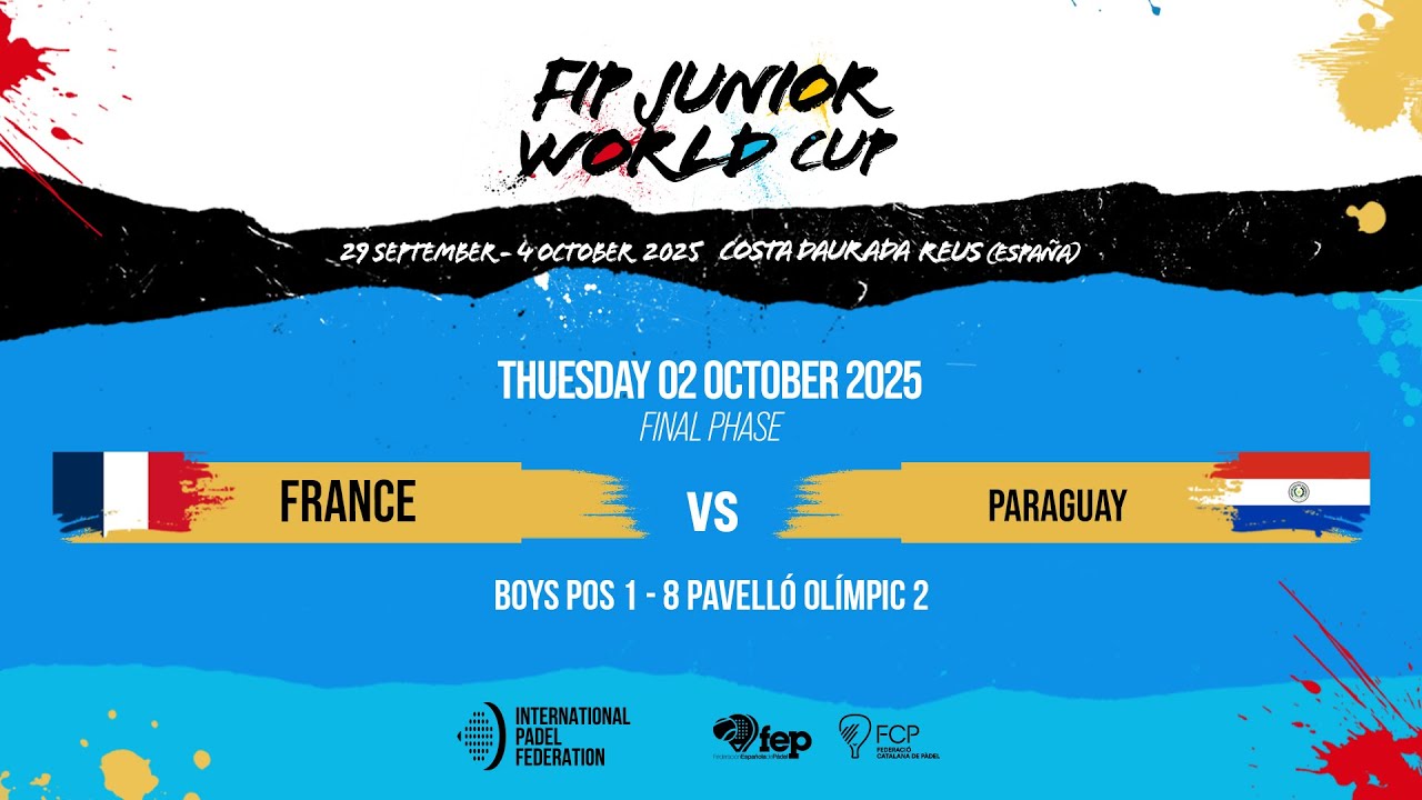 Mondiaux juniors de padel 2025 : la France défie le Paraguay en quart de finale