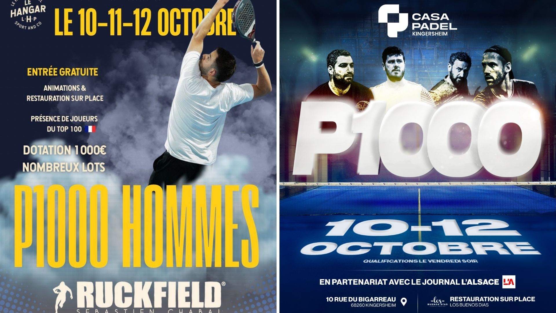 Où voir les demi-finales des P1000 : Le Hangar et Casa Padel Tres Mulhouse ?