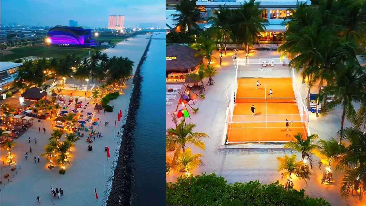 Land’s End PIK 2 : jouer au padel les pieds dans l’eau, à Jakarta