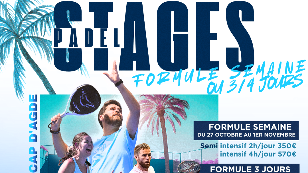 Des stages de padel pour la Toussaint et la fin d’année au Cap d’Agde avec la French Touch Academy