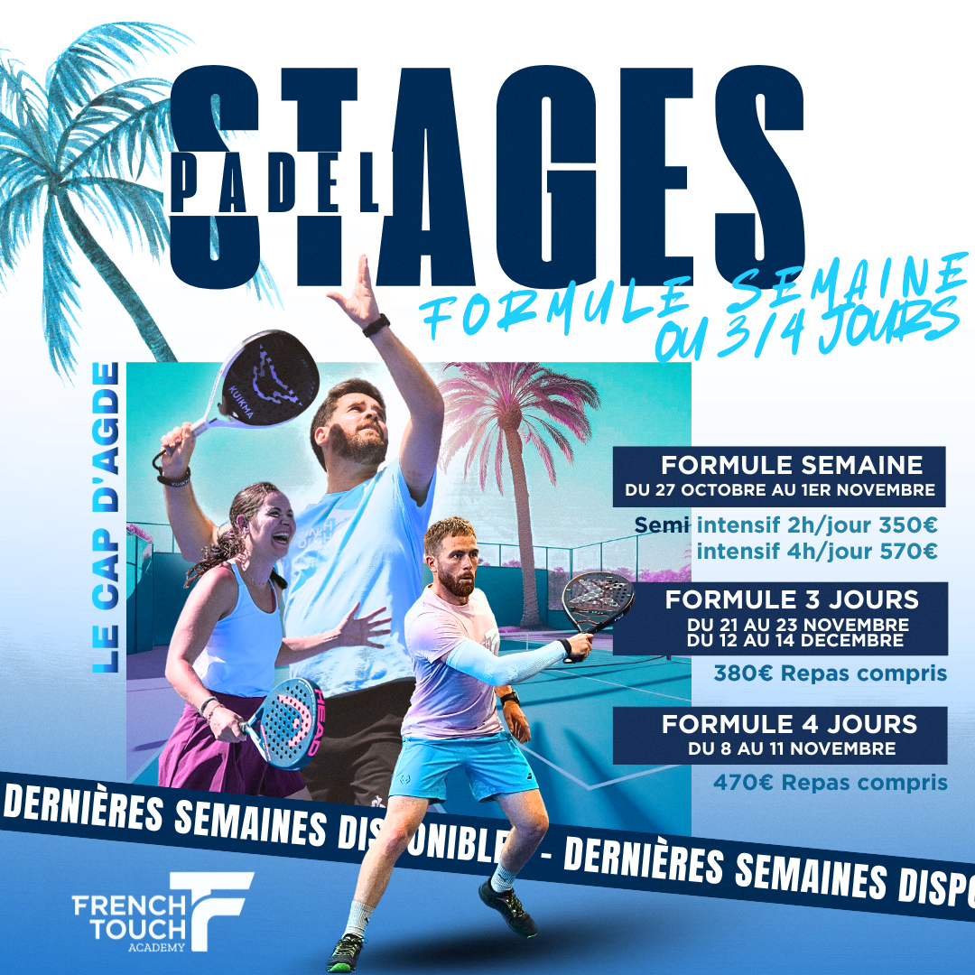 Padelkurser för Alla helgons dag och årets slut i Cap d'Agde med French Touch Academy | Padel Magazine Padelkurser för Alla helgons dag och årets slut i Cap d'Agde med French Touch Academy