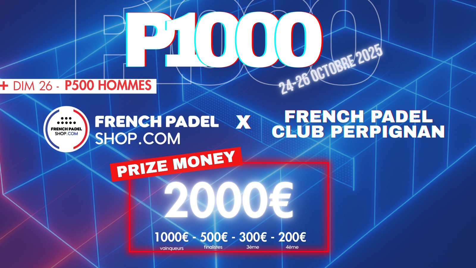 Du beau monde attendu au P1000 French Padel Club Perpignan