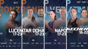 Circuito FIP - Os atletas franceses estão distribuídos por Nápoles, Doha, Lucena e Veracruz.