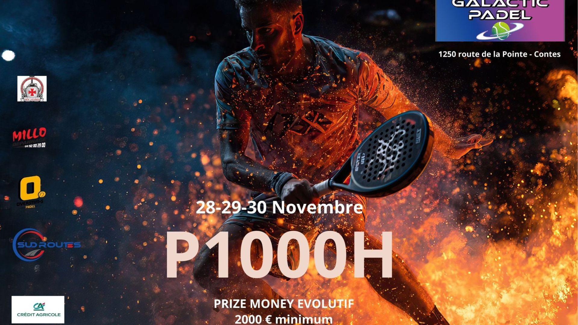 Scatena / Martinez-Sanchez en tête d’affiche du P1000 Galactic Padel