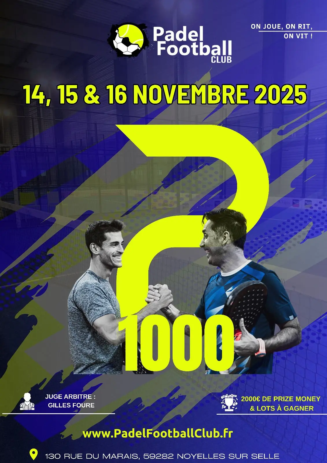 P1000 Padel Noyelles Football Club - Resultat, spelschema och livematcher