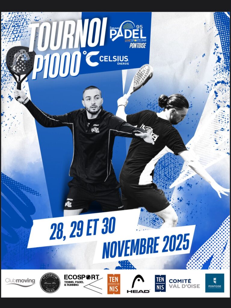 P1000 Padel 95 : week-end de compétition dans le Val-d’Oise du 28 au 30 novembre