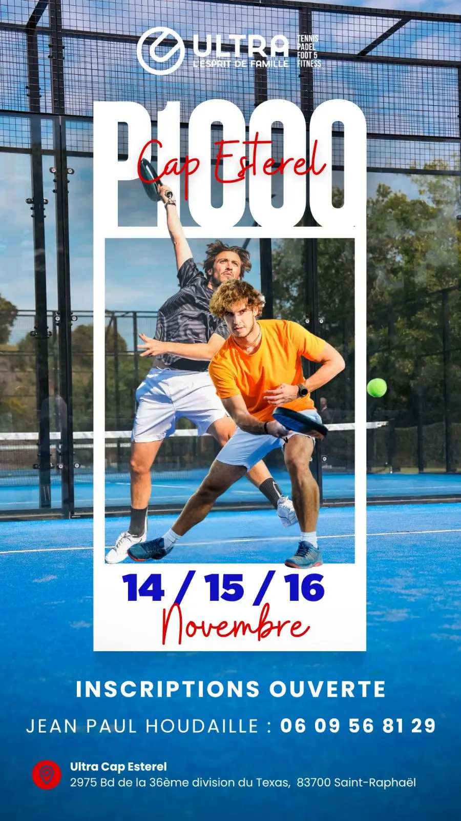 P1000 Ultra Cap Esterel - Programmation, résultats, live