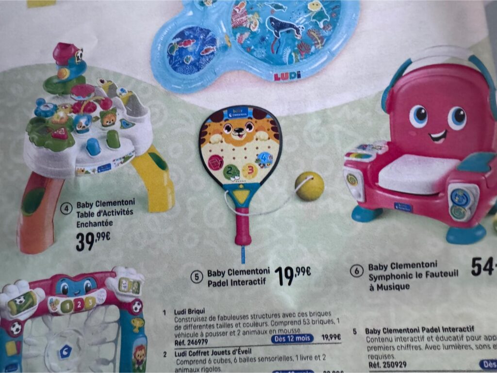 Bébé jouet padel