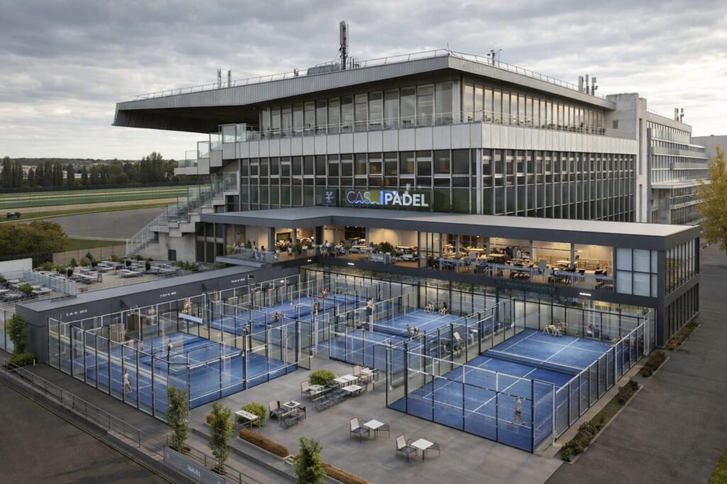 Casa Padel : le club de padel indoor de 12 pistes au cœur du projet global de l’hippodrome de Maisons-Laffitte | Padel Magazine Casa Padel : le club de padel indoor de 12 pistes au cœur du projet global de l’hippodrome de Maisons-Laffitte