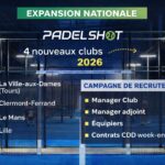 PadelShot annonce l’ouverture de quatre nouveaux clubs début 2026 et lance une campagne de recrutement nationale
