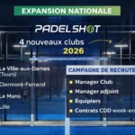 PadelShot annonce l’ouverture de quatre nouveaux clubs début 2026 et lance une campagne de recrutement nationale